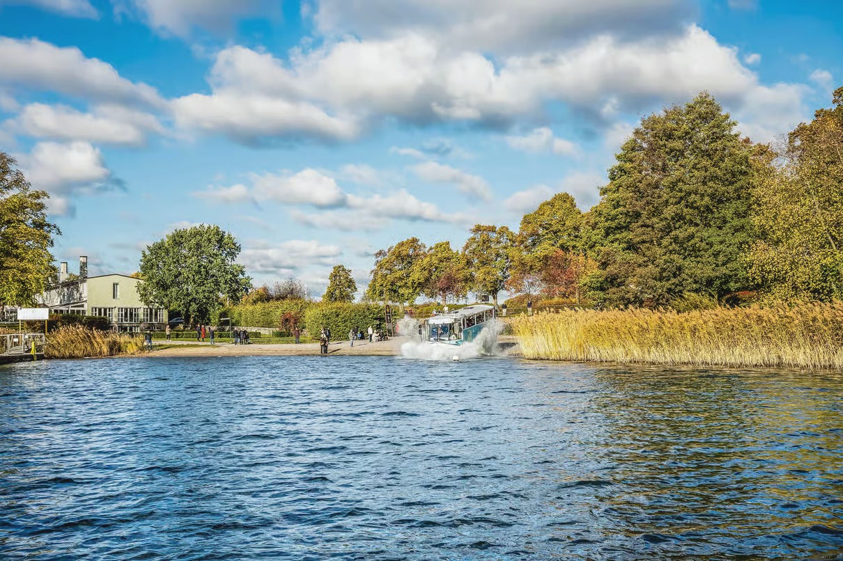 Stockholm land and water tour by amphibious bus